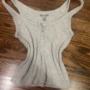Brandy Melville Heather Gray Ribbed Tank